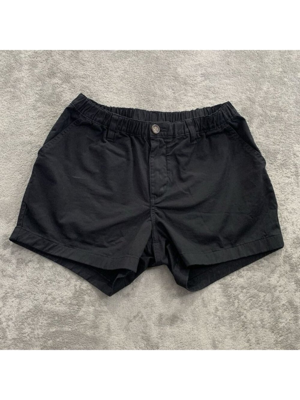 Chubbies Shorts Mens S The Dark N Stormies 4” Elastic Waist Casual Black Preppy